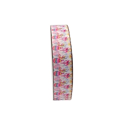 Unicorn 50 Yards Printed Polyester Grosgrain Ribbons, Garment Accessories, Unicorn, 1 inch(25mm)
