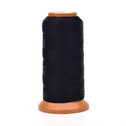 Black Polyester Threads, for Jewelry Making, Black, 0.5mm, about 601.48 yards(550m)/roll