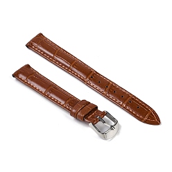 Седло Коричневый Кожа смотреть группы, с 201 пряжками из нержавеющей стали, регулируемые ремешки для часов, седло коричневый, 8.9~12x1.6~1.7x0.5 см, 2 шт / комплект