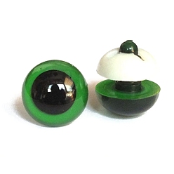 Зеленый лайм Abs пластиковые глаза куклы, Чучела игрушечных глаз, безопасные глаза, с распоркой, полукруглый, зеленый лайм, 8 мм