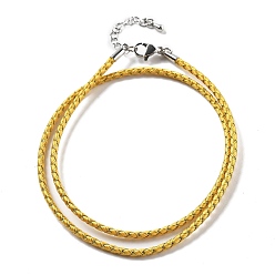 (932FM) Темно-синий аква-матовый с подкладкой Изготовление плетеных ожерелий из полиэфирного шнура, с латунной фурнитурой , нержавеющая сталь застежками, долговечный, платина, темно-золотистые, 18-3/4 дюйм (47.5 см)