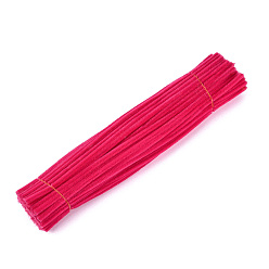 Cerise Pipe Cleaners, DIY Chenille Stem Tinsel Garland Craft Wire, Cerise, 300~305x5~7mm, about 95~100 strip/bundle