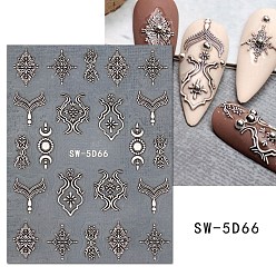 Гейнсборо 5d ПВХ наклейки для дизайна ногтей анаглифические наклейки, для украшения ногтей, смешанную картину, светло-серые, 7.8x6 см