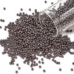 (605) Amethyst Metallic Тохо 11/0 круглые бусины, японский бисер, (605) аметистовый металлик, 2.2 мм, отверстие : 0.8 мм, Около 1111 шт / 10 г