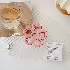 Cut-out flower in light pink color Chic Flower Hair Clip with Matte Finish and Cutout Design for Elegant Updos