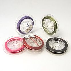 Mixed Color Tail Wire, Nylon-coated Stainless Steel, Mixed Color, 0.45mm, about 32.8 Feet(10m)/roll