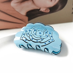 Светло-Голубой Заколки-клочья из ацетата целлюлозы, аксессуары для волос для женщин и девочек, Небесно-голубой, 41x83 мм