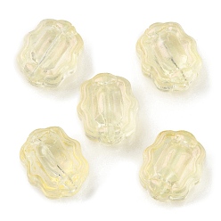 Champagne Yellow Transparent Glass Beads, Candy, Champagne Yellow, 12x10.5x7mm, Hole: 1mm