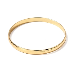 Золотой 304 Простые браслеты из нержавеющей стали для женщин и мужчин, ионное покрытие (ip), долговечный, золотые, внутренний диаметр: 2.36 дюйм (6 см)