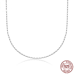 Silver 925 Sterling Silver Chain Necklace, Silver, 15.75 inch(40cm)