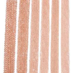 Темный Лосось Стеклянные бусины, граненые, рондель, темный лосось, 3.5~3.8x3 мм, отверстие : 0.4 мм, около 105~110 шт / нитка, 29~31 см