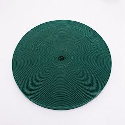 Dark Green Polyester Resistance Elastic Cord, Overlock Ribbon, Dark Green, 15x1mm, 30yard/roll