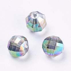 Colorful Imitation Austrian Crystal Beads, Grade AAA, Faceted, Round, Colorful, 8mm, Hole: 0.9~1mm