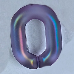 Темная Орхидея Прозрачные акриловые быстроразъемные соединения, ab color овальные ссылки, темные орхидеи, 19x14 мм