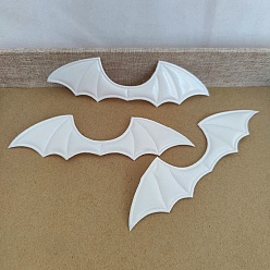 White Bat Wings, Halloween Sew on Fluffy Ornament Accessories, DIY Sewing Craft Decoration, White, 145x38mm