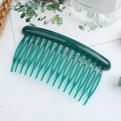 gemstone green Clip de peigne à cheveux rond minimaliste à dents pour filles - épingle à cheveux antidérapante