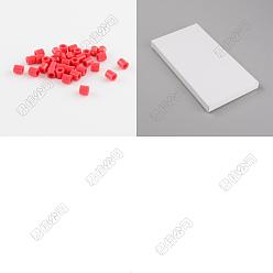 Красный 2000шт PE DIY плавкие бусины плавкие бусины сменные стержни, трубка, красные, 5x5 мм, отверстие : 3 мм