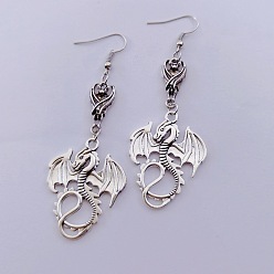 Серебро Женские готические украшения в виде крыльев летучей мыши - серьги в стиле панк-летучая мышь, европейский и американский стиль.