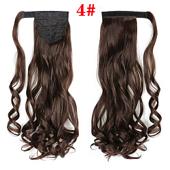 4# Long Wavy Hairpiece with Magic Tape - Natural, Elegant, Ponytail Extension.