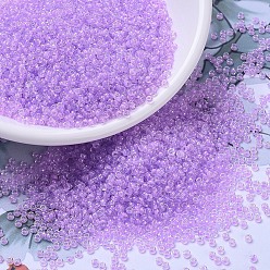 (RR222) Хрустальный с Орхидейной Подкладкой Миюки круглые бусины рокайль, японский бисер, 11/0, (rr 222) орхидея с кристаллами, 11/0, 2x1.3 мм, отверстие : 0.8 мм, Около 1111 шт / 10 г