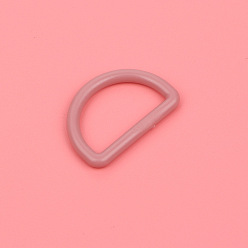 Pale Violet Red Plastic Buckle D Ring, Webbing Belts Buckle, for Luggage Belt Craft DIY Accessories, Pale Violet Red, 25mm, 10pcs/bag