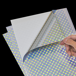 Разноцветный Голографические капли лазерные самоклеящиеся наклейки для домашних животных, листы с наклейками цвета радуги для художественных промыслов своими руками, скрапбукинга, красочный, 297x210 мм