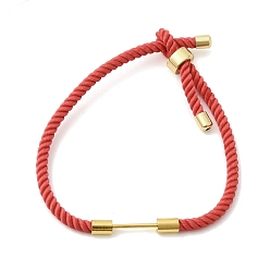 Индийский Красный 3мм круглые нейлоновые миланские шнуры для изготовления ожерелий, с латунной фурнитурой , золотые, долговечный, стойки покрытие, Индийская красная, 8.03 дюйм (20.4 см)