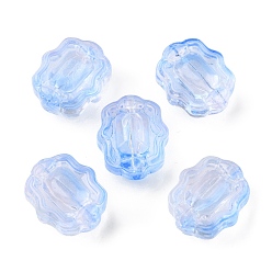 Royal Blue Transparent Glass Beads, Candy, Royal Blue, 12x10.5x7mm, Hole: 1mm
