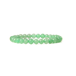 Green Dongling Healing Crystal Bead Bracelet Set, 6mm Round Stone Elastic Energy Handmade Jewelry