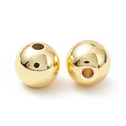 Real 18K Gold Plated Rack Plating Brass Beads, Cadmium Free & Lead Free, Round, Real 18K Gold Plated, 7.8x7mm, Hole: 2mm