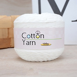 White Cotton Yarn, for DIY Crochet Crafts, White, 2.5~3mm