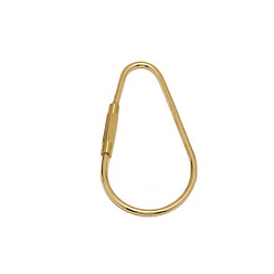 Без Покрытия Латунные подвески с карабином, слеза, сырой (без покрытия), 76x43x3 мм