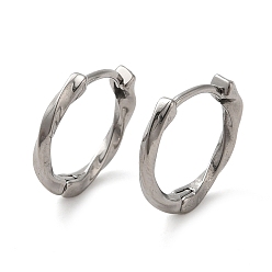 Stainless Steel Color 316 Surgical Stainless Steel Hoop Earrings, Stainless Steel Color, 15x2mm