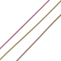 Rainbow Color Ионное покрытие (ip) 304 серпантинная цепь из нержавеющей стали, пайки, с катушкой, Радуга цветов, 1x0.4 мм, около 32.81 футов (10 м) / рулон