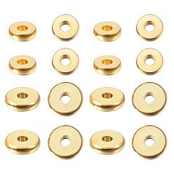 Golden Unicraftale Vacuum Plating 304 Stainless Steel Spacer Beads, Donut, Golden, 8mmx2.5mm, 10x2.5mm, Hole: 3mm, 40pcs/box