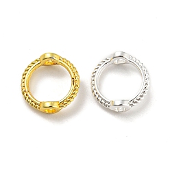 Mixed Color Rack Plating Alloy Bead Frames, Round Ring, Mixed Color, 9x3mm, Hole: 1.6mm