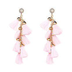 Pale pink Bohemian Ethnic Style Tassel Earrings - Fashionable and Unique Jewelry