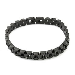 Черный Ионное покрытие (ip) 304 браслет-цепочка из нержавеющей стали с толстыми звеньями, браслет-цепочка для часов для мужчин и женщин, чёрные, 8-1/4 дюйм (21 см), 9.5x3.5 мм