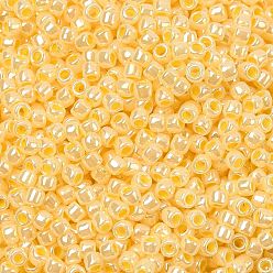 (902) Ceylon Lemon Chiffon Тохо 8/0 круглые бусины, японский бисер, (902) цейлонский лимонный шифон, 3 мм, отверстие : 1 мм, Около 1110 шт / 50 г