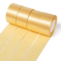 Sandy Brown Single Face Satin Ribbon, Polyester Ribbon, Sandy Brown, 2 inch(50mm), about 25yards/roll(22.86m/roll), 100yards/group(91.44m/group), 4rolls/group