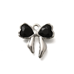 Реактивный Самолет 304 подвески из нержавеющей стали, со стразами, бантом, цвет нержавеющей стали, струя, 18x18x4.5 мм, отверстие : 1.8 мм