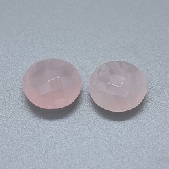 Rose Quartz Natural Rose Quartz Beads, No Hole/Undrilled, Flat Round, 15.5x7~7.5mm