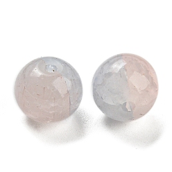 Rosy Brown Transparent Spray Painting Crackle Glass Beads, Round, Rosy Brown, 10mm, Hole: 1.6mm, 200pcs/bag