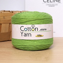 Lime Green Cotton Yarn, for DIY Crochet Crafts, Lime Green, 2.5~3mm