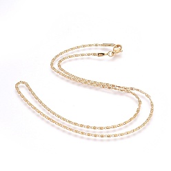 Golden 304 Stainless Steel Lumachina Chain Necklaces, with 304 Stainless Steel Clasps, Golden, 17.5 inch(44.5cm), 2mm