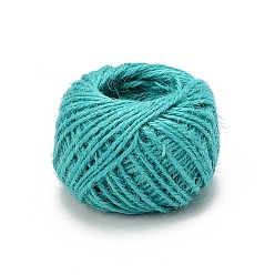 Light Sea Green 50M Round Jute Cord, for Gift Wrapping, Party Decoration, Light Sea Green, 2mm, about 54.68 Yards(50m)/Roll