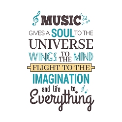 Разноцветный Картина из хлопка и льна, с рисунком слово, декоративные аксессуары, прямоугольные, красочный, 440x280 мм