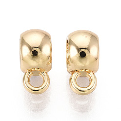 Light Gold Поручни из сплава для покрытия стойки, петля под залог, крупные бусины под залог, трубка, без свинца, без никеля и без кадмия, золотой свет, 11x5x8 мм, отверстие : 2 мм, внутренний диаметр: 4.5 мм