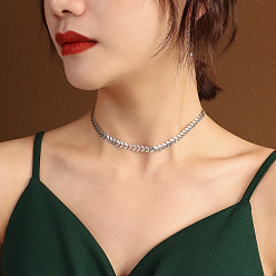 P362-Steel Color Necklace 35+5cm Élégant collier de feuilles de blé et boucles d'oreilles en perles en acier titane plaqué or 14 carats