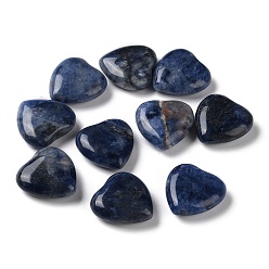 Sodalite Natural Sodalite Heart Palm Stones, Crystal Pocket Stone for Reiki Balancing Meditation Home Decoration, 20.5x20x7mm